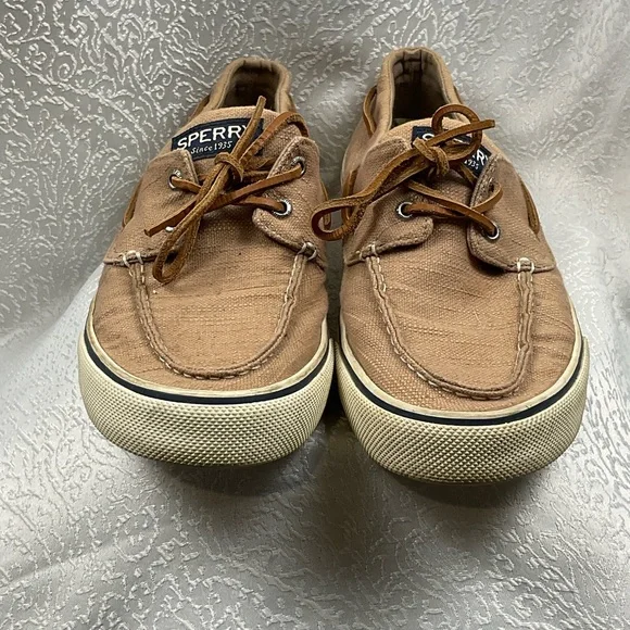 Sperry Men's Brown Canvas Boat Shoes - Picture 3 of 7